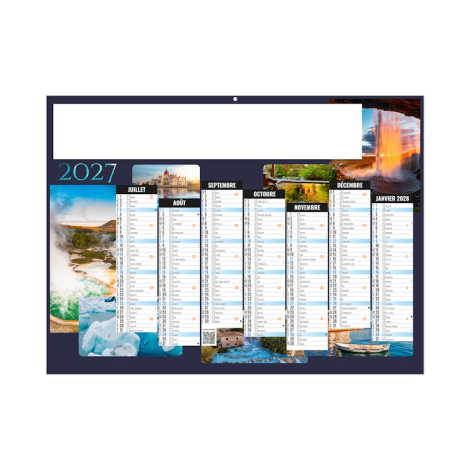 Calendrier bancaire 2027 personnalisable - Nature