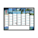 Face arrière du calendrier Jeanne avec logo et paysages tropicaux
