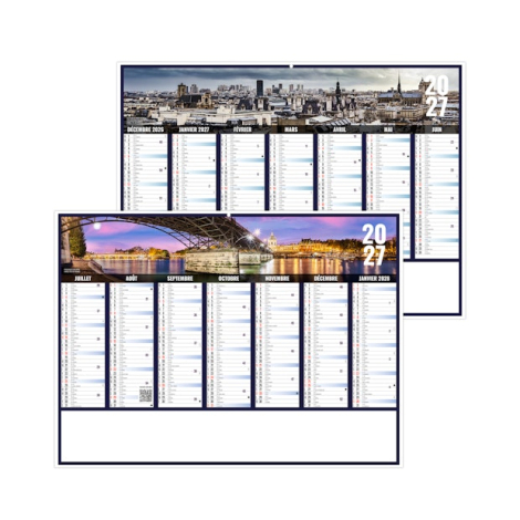 Calendrier bancaire 2027 personnalisable Liberté