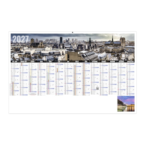 Calendrier bancaire personnalisable - Libre choix
