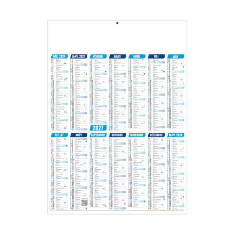 Calendrier bancaire personnalisable 2027 - Marianne