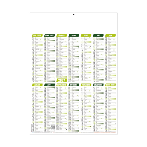 Calendrier bancaire personnalisable 2027 - Marianne