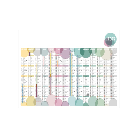 Calendrier bancaire personnalisable 2027 - Bulles