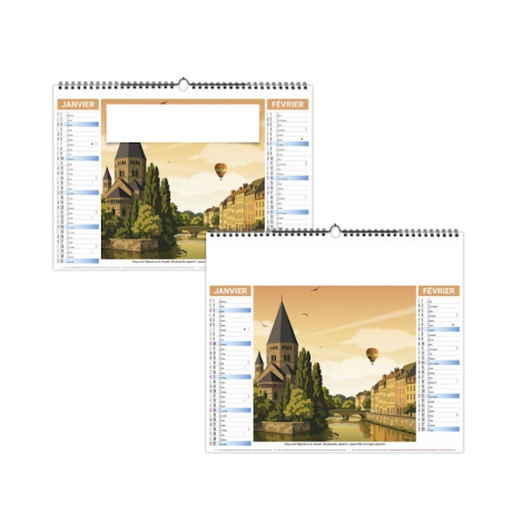 Calendrier illustré publicitaire - ECO