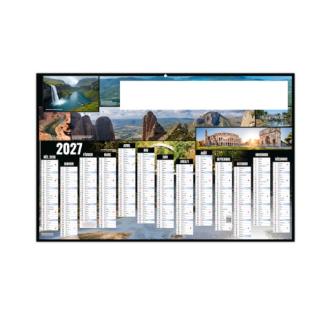 Calendrier bancaire publicitaire Tour du Monde