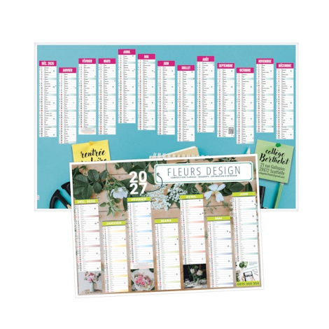 Calendrier bancaire publicitaire - Création
