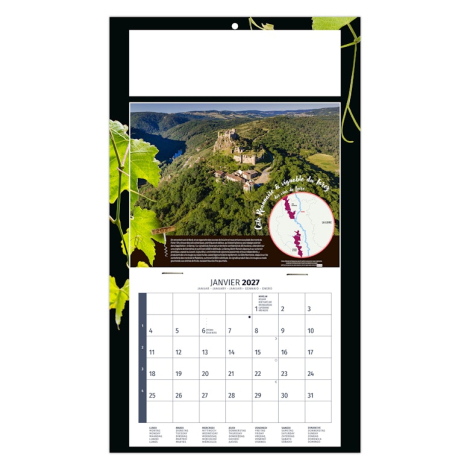 Calendrier personnalisable 2027 plaque 1 vue - Coralie