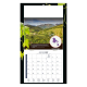 Calendrier illustré des coteaux viticoles du Pays basque au pied des montagnes.