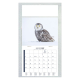 Calendrier illustré d’un harfang des neiges dans son habitat naturel polaire.
