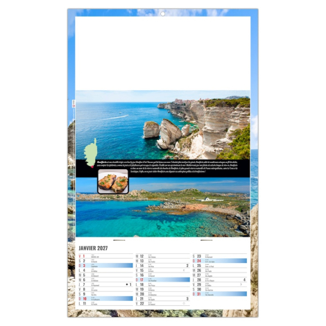 Calendrier plaque 1 vue personnalisable - Noé
