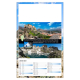Calendrier illustré de la citadelle de Corte, de la vallée de la Restonica et des paysages de montagne corses.