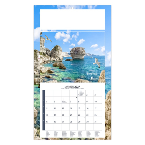 Calendrier plaque 1 vue personnalisable - Luc