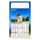 Calendrier publicitaire illustré d’un moulin en pierre dans un paysage rural français.