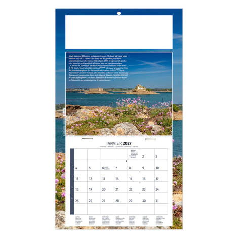 Calendrier 2027 personnalisable plaque 1 vue - Esteban