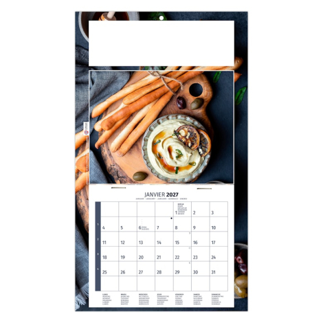 Calendrier sur plaque 1 vue personnalisable - Nicolas
