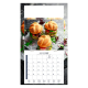 Calendrier publicitaire illustré de burgers garnis présentés dans une ambiance gourmande.