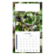 Calendrier publicitaire illustré d’une assiette composée de légumes, œufs et avocat sur table en bois.