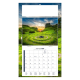 Calendrier personnalisé illustré d’un paysage verdoyant avec cercle de pierres dédié au ressourcement.