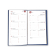 Intérieur d’agenda avec organisation journalière et plages horaires.