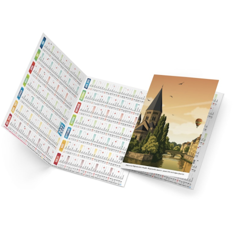 Calendrier de poche personnalisable - Lila