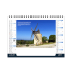 Chevalet de bureau illustré d’un moulin à vent provençal dominant un paysage ensoleillé