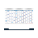 Calendrier chevalet publicitaire présentant le planning annuel complet 2027 sur fond blanc