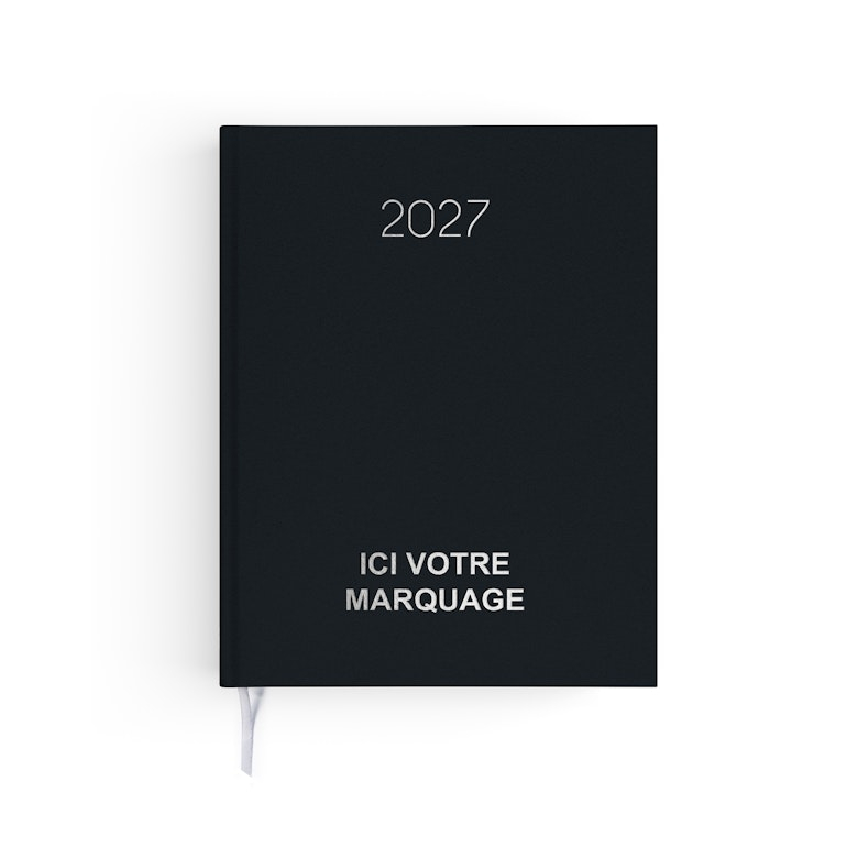 Agenda personnalisable 3 formats - Naturel Noir
