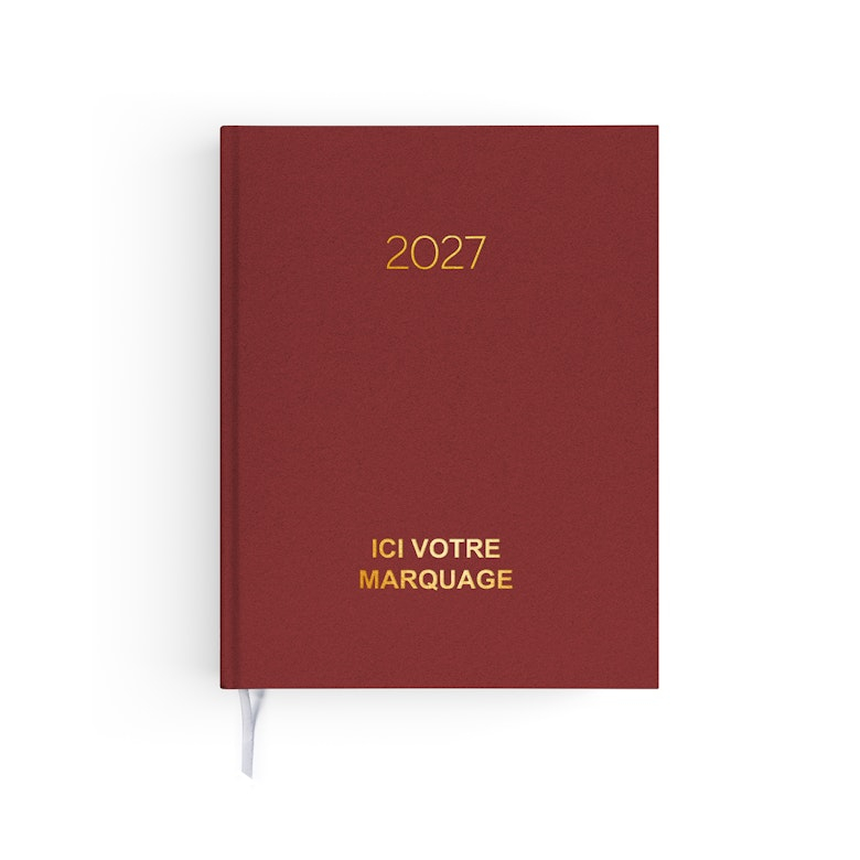 Agenda personnalisable 3 formats - Naturel Rouge