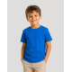 T-shirt enfant coton bio bleu marine présenté de face avec manches courtes et col rond, aucune personnalisation visible T-shirt enfant coton bio bleu marine présenté de face avec manches courtes et col rond, aucune personnalisation visible