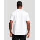 T-shirt homme publicitaire Aurele blanc en coton bio fabriqué en France, vue de dos