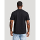 T-shirt homme publicitaire Aurele noir en coton bio fabriqué en France, vue de dos