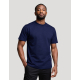 T-shirt homme publicitaire Aurele bleu marine en coton bio fabriqué en France, vue de face