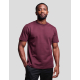 T-shirt homme publicitaire Aurele bordeaux en coton bio fabriqué en France, vue de face