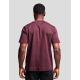 T-shirt homme publicitaire Aurele bordeaux en coton bio fabriqué en France, vue de dos