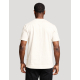 T-shirt homme publicitaire Aurele écru en coton bio fabriqué en France, vue de dos