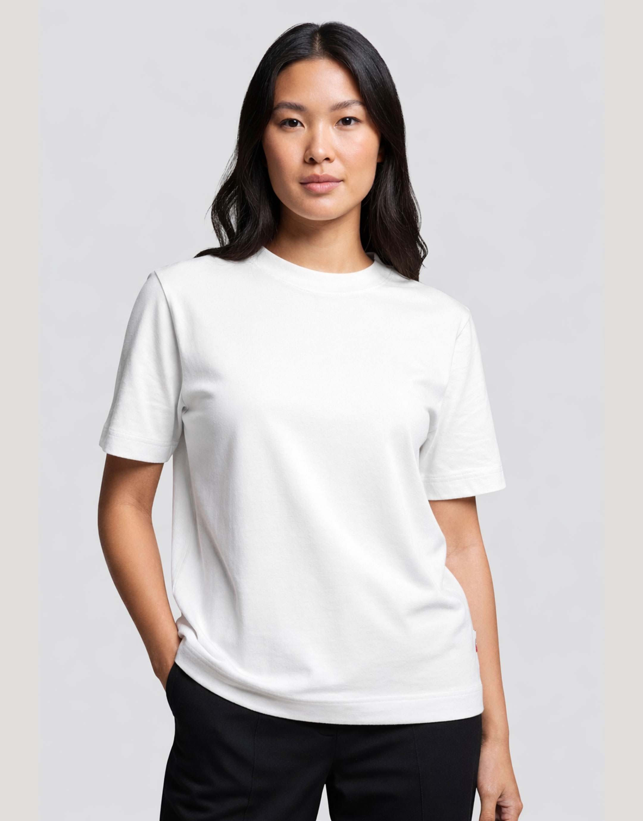 T-shirt femme coton publicitaire Hersch 220 g Blanc