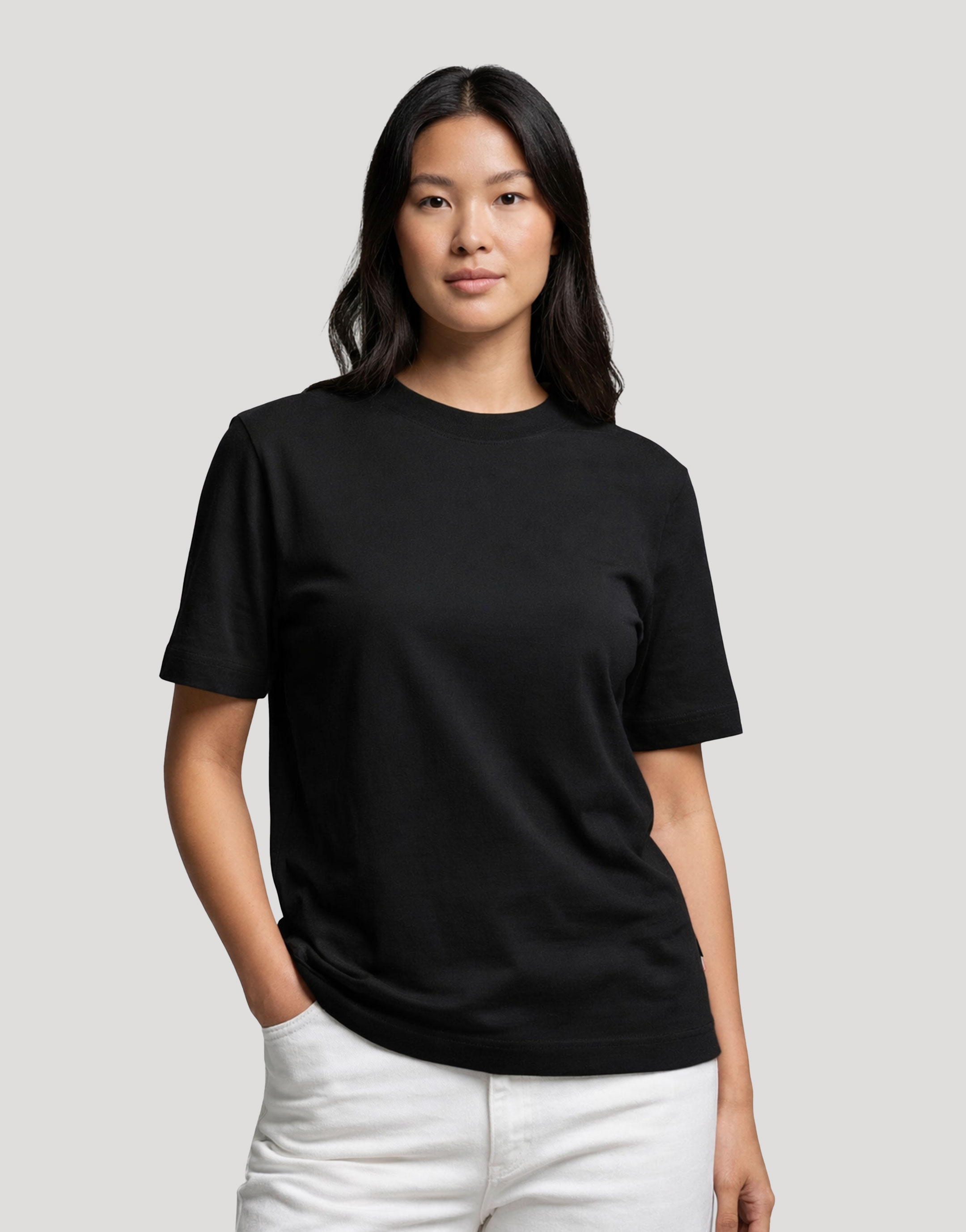 T-shirt femme coton publicitaire Hersch 220 g Noir