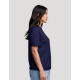 T-shirt femme Hersch bleu marine présenté de profil avec coupe relax, sans marquage visible T-shirt femme Hersch bleu marine présenté de profil avec coupe relax, sans marquage visible
