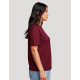 T-shirt femme Hersch bordeaux vu de profil avec coupe droite et manches courtes, aucune personnalisation apparente T-shirt femme Hersch bordeaux vu de profil avec coupe droite et manches courtes, aucune personnalisation apparente