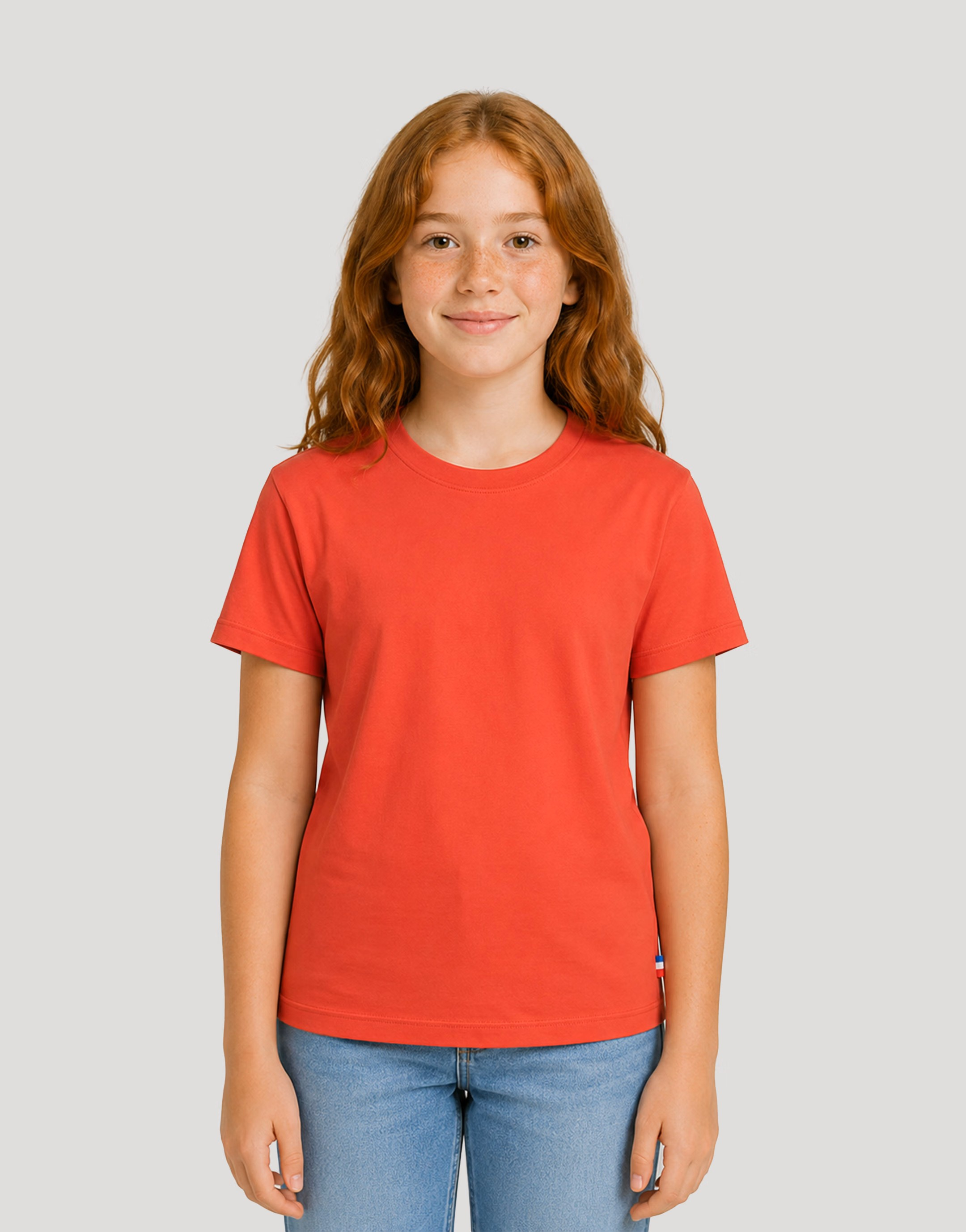 T-shirt enfant coton bio personnalisable Made in France Rouge