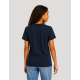 T-shirt enfant coton bio bleu marine vu de dos avec coupe droite, zone de marquage identifiable au dos T-shirt enfant coton bio bleu marine vu de dos avec coupe droite, zone de marquage identifiable au dos