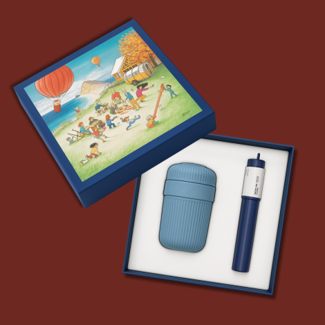Coffret repas nomade avec mug et couverts réutilisables
