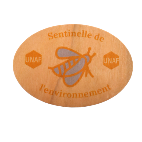Sticker publicitaire personnalisable en bois