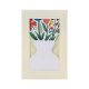 Calendrier en papier à planter avec bouquet de fleurs, présenté dans son étui à fenêtre transparente.